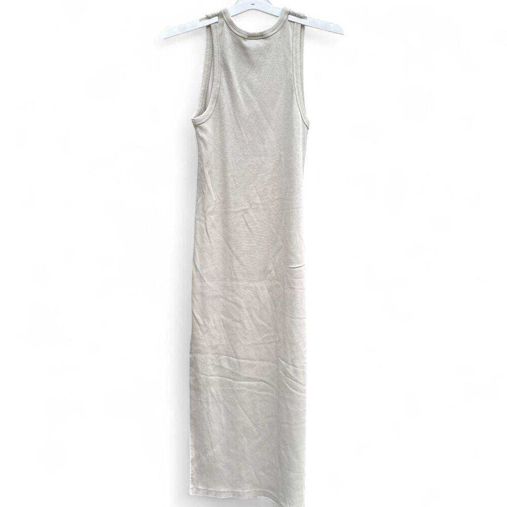 Women's Taupe Rib-Knit Maxi Bodycon Dress - Picture 3 of 3